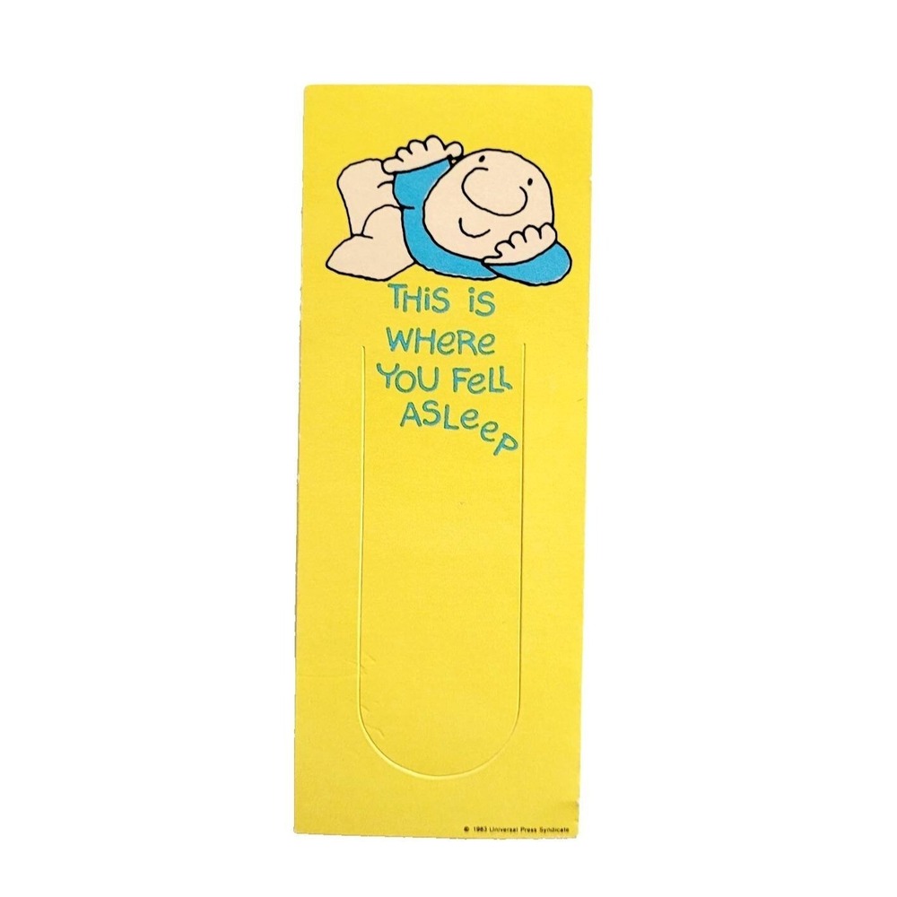 Vintage 80s Ziggy Tab Bookmark Thin Paperboard Page Keeper, 1983 Universal Press